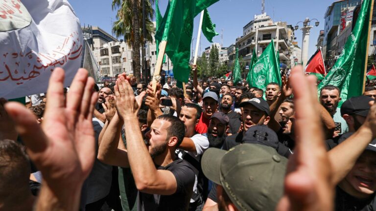 After Hamas leader’s death in Iran, Palestinians pay tribute in Ramallah