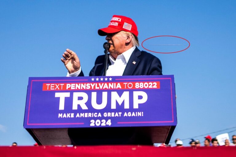 Assassination attempt on Donald Trump | Photo appears to show trajectory of bullet used