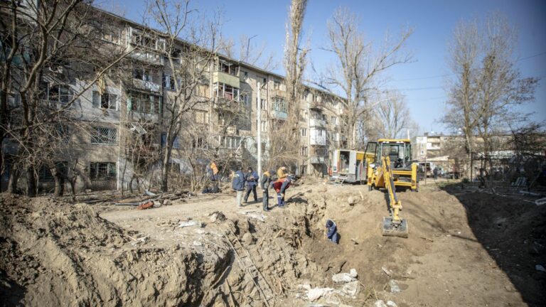 At least three people, including a child, died in a Russian strike on a playground in Mykolaiv