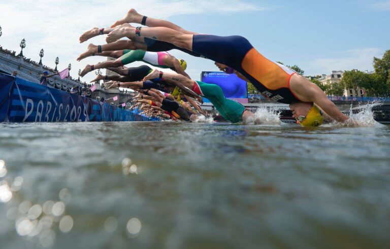 At the Paris Olympics, the triathlon events did indeed take place in the Seine