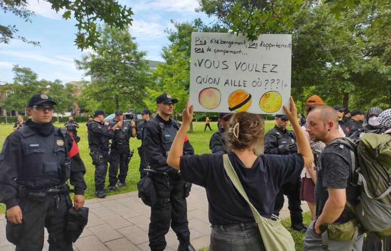 Authorities dismantle camp set up in Parc des Faubourgs in Montreal