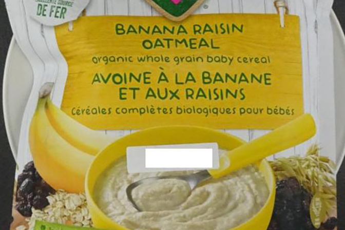 Baby Gourmet Foods recalls possibly contaminated baby cereal