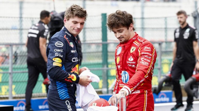 Charles Leclerc will start from pole position for the Belgian Grand Prix, taking advantage of a penalty against Max Verstappen