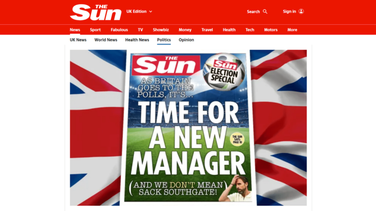 Conservative tabloid The Sun backs Labour