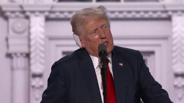 Donald Trump gives first speech after assassination attempt