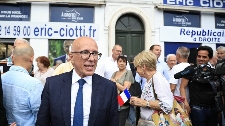 Eric Ciotti well ahead with 41% of the votes in his stronghold in Nice