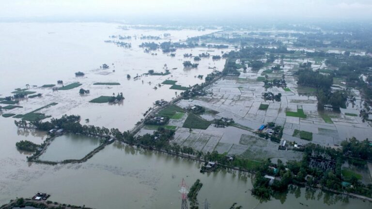 Floods in Bangladesh leave at least eight dead and two million homeless