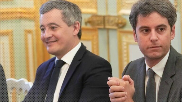 Gabriel Attal and Gérald Darmanin, soon to face each other for the succession of Emmanuel Macron