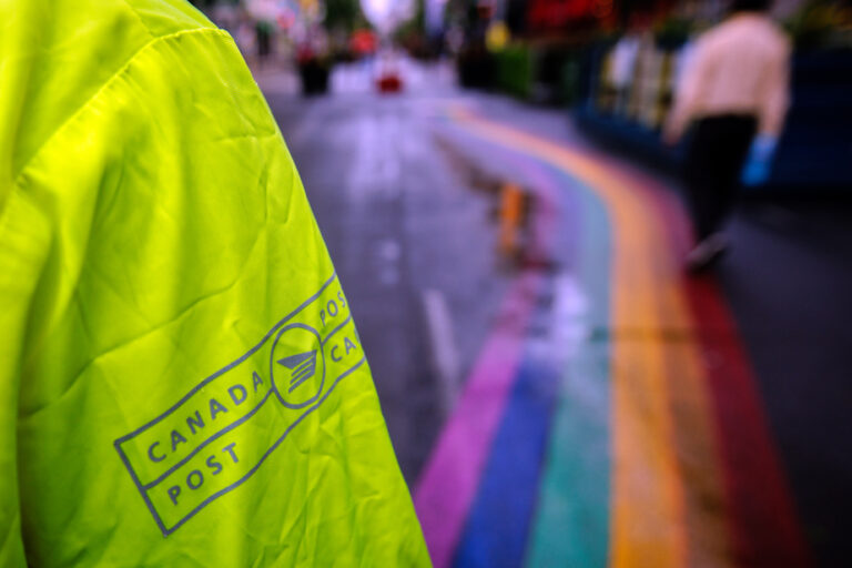 Homophobic graffiti | “We are Fred” wave at Canada Post