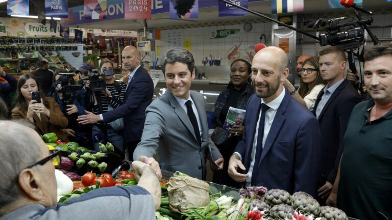 In Paris, Gabriel Attal campaigns for a “plural majority” and promises to “govern differently”