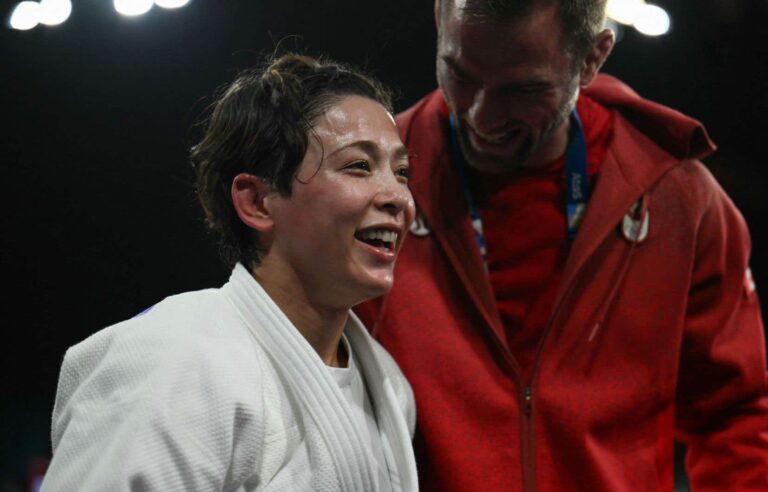 In women’s judo, Christa Deguchi wins a first gold medal at the Paris Olympics for Canada