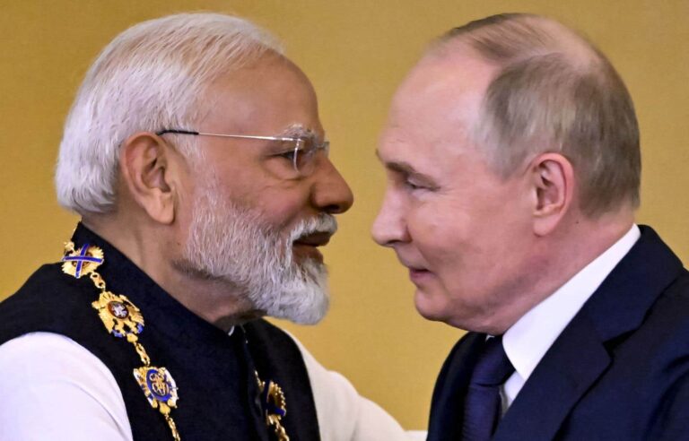 Indian Prime Minister Modi urges Putin to find ‘path to peace through dialogue’ on Moscow visit