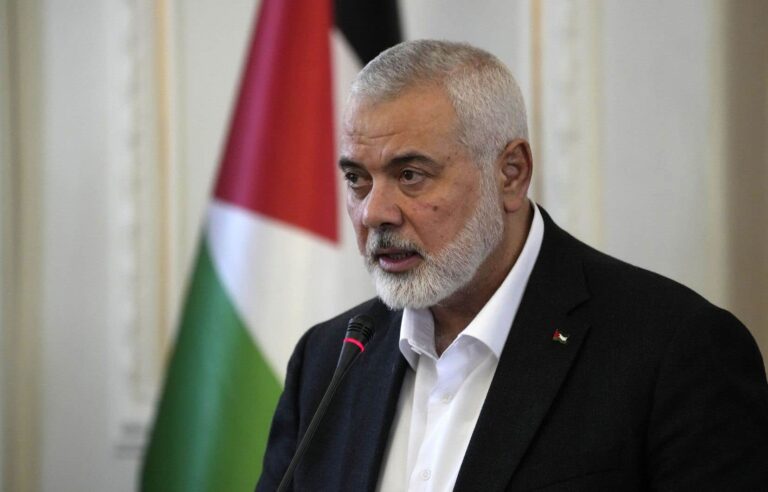 Ismail Haniyeh, political leader of Hamas and former prime minister of the Palestinian Authority