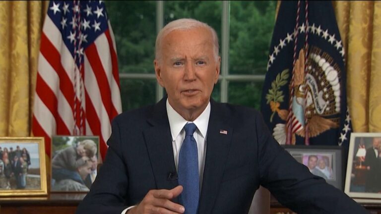 Joe Biden speaks after withdrawing from election campaign