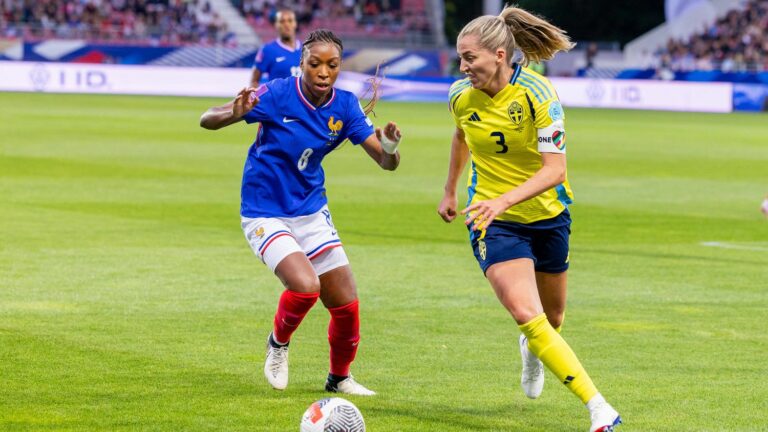 Marie-Antoinette Katoto allows the Blues to move back in front… Follow the Euro 2025 qualifiers