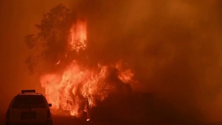 Megafire out of control, thousands evacuated