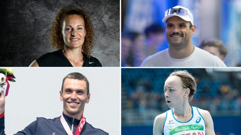 Mélina Robert-Michon, Florent Manaudou, Nantenin Keïta and Alexis Hanquinquant, designated flag bearers of the French delegation