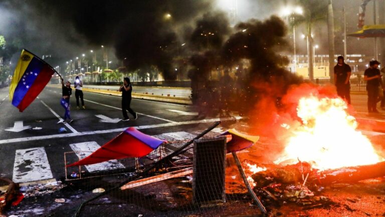 One dead in spontaneous protests after Nicolas Maduro’s re-election