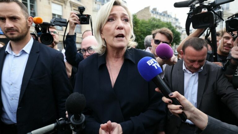 RN “will censor any government” including ministers from LFI or the Ecologists, says Marine Le Pen