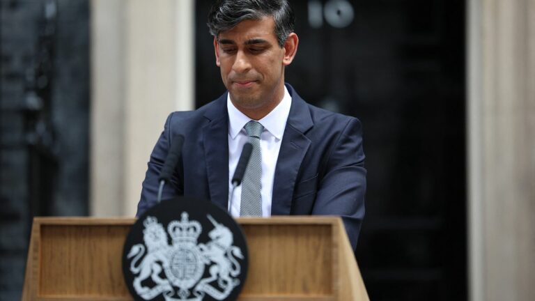 Rishi Sunak announces resignation as Conservative Party leader after defeat