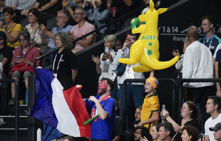 The difference between the Tokyo Games and the Paris Games? The spectators at the pool!