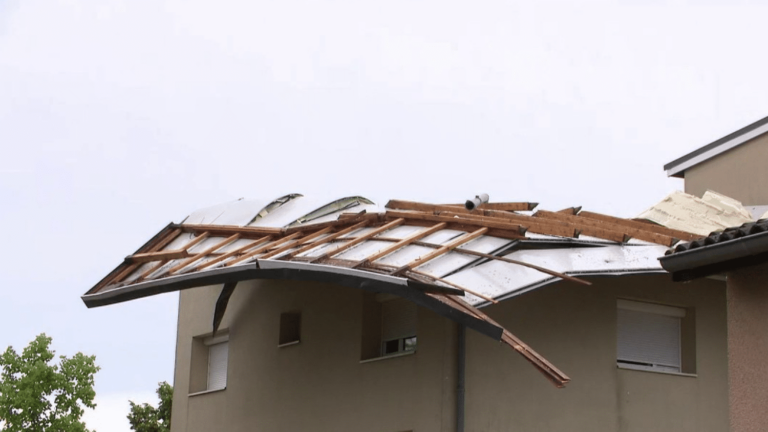 The roof of a nursing home collapsed due to bad weather