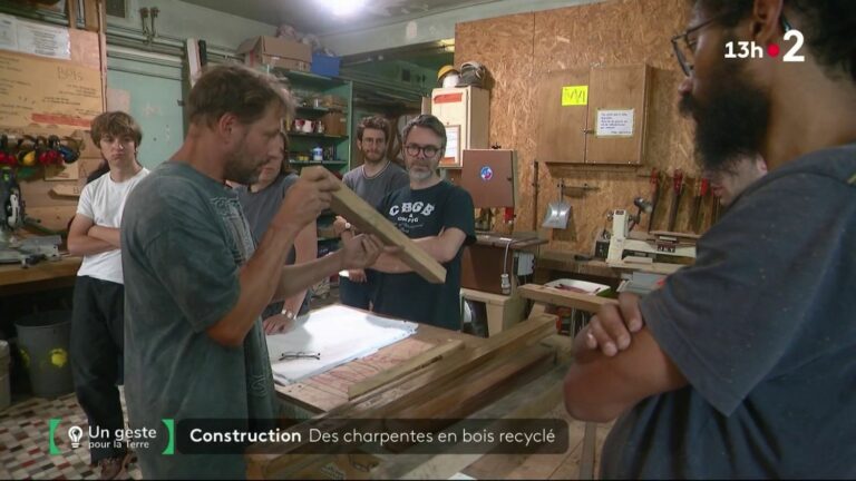 This carpenter works with recycled wood