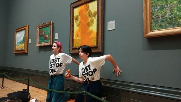 Two activists found guilty of defacing Van Gogh’s ‘Sunflowers’