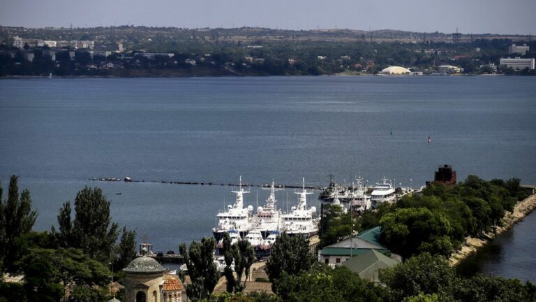 Ukraine strikes Russian port and ferry near Crimea