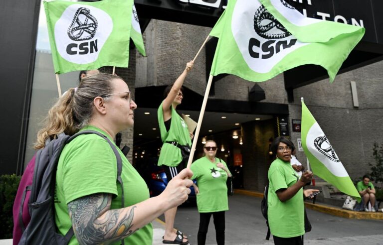 23 Quebec hotels affected by a day of walkouts by employees unionized by the CSN