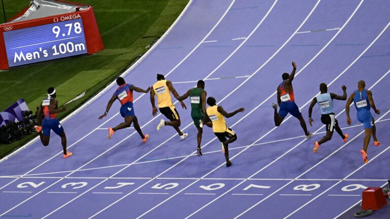 24-year-old Australian man in custody after attempting to disrupt men’s 100m at Stade de France on Sunday night