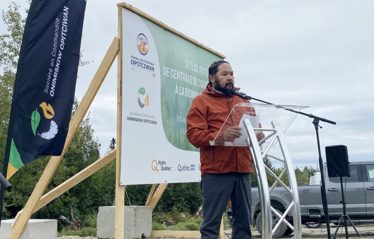 A forest biomass cogeneration plant is being built in Opitciwan, in Haute-Mauricie