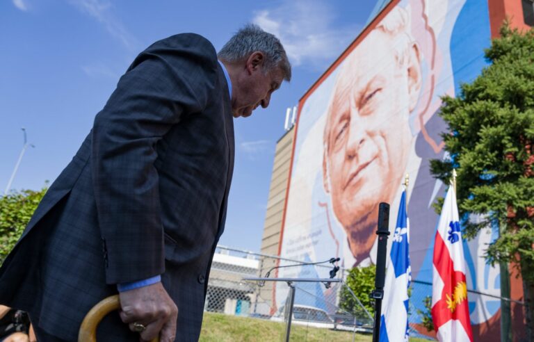 A huge mural inaugurated in honor of René Lévesque in Villeray — Saint-Michel — Parc-Extension