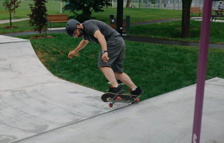 A skateboard enthusiast is still riding at 60!