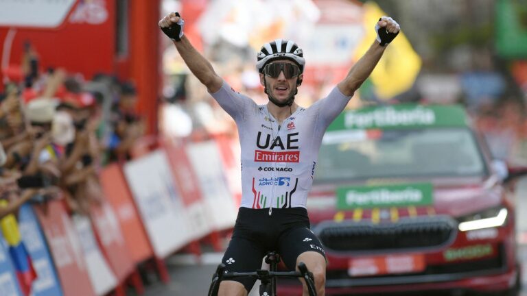 Briton Adam Yates wins after long breakaway, Ben O’Connor retains leader’s red jersey