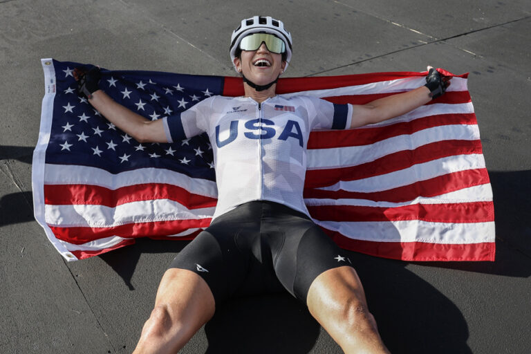 Cycling | Kristen Faulkner wins road race, Olivia Baril 44th