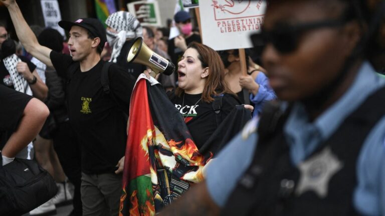 Democratic convention opens under tight security, amid pro-Palestinian protests and security fears