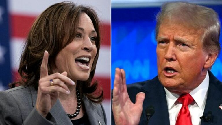 Donald Trump and Kamala Harris clash over debate date