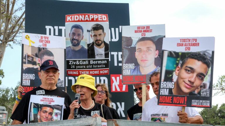 Families of Israeli hostages of October 7 refuse official tribute