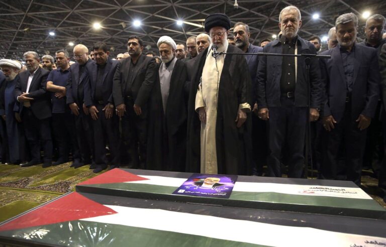 Hamas leader Ismail Haniyeh’s funeral marked by calls for revenge in Iran