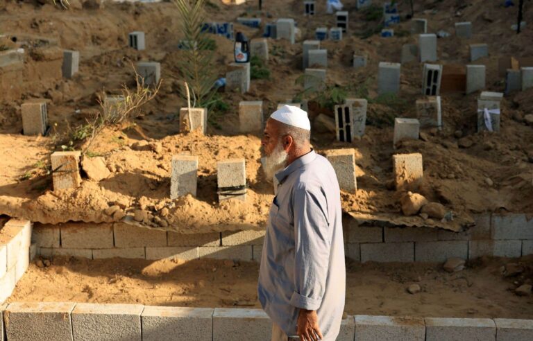 In Gaza, cemeteries are full, graves are stacked on top of each other and gravediggers are overworked