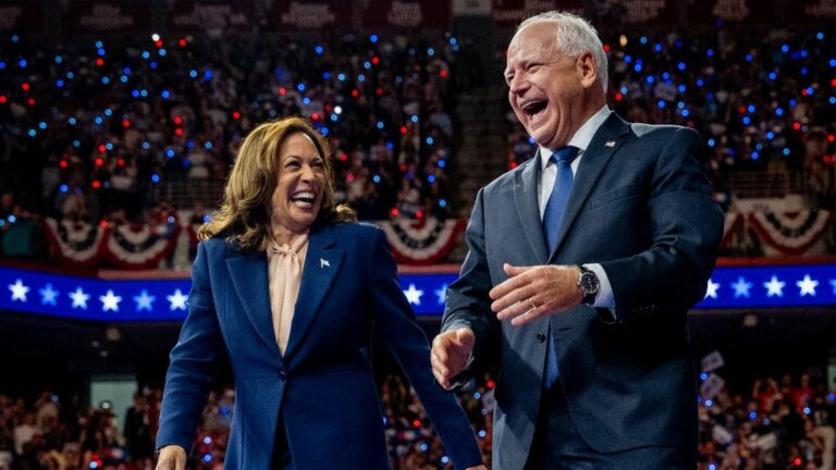 Newly appointed running mate for Kamala Harris, Tim Walz sounds the charge against Donald Trump