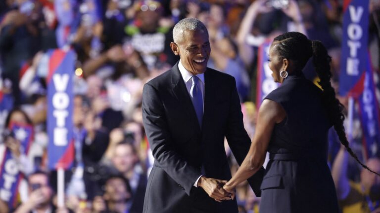 Barack and Michelle Obama hail ‘hope’ found in Kamala Harris at Democratic convention