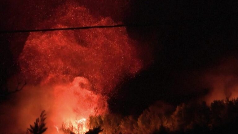 Near Athens, “all the olive trees, all the vines have burned,” farmers lament