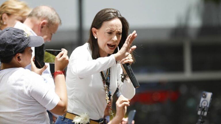 Opposition leader Maria Corina Machado says she has to “hide” and “fears for her life”