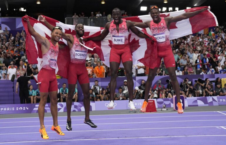 Paris Olympics: Canada wins gold medal in men’s 4x100m relay