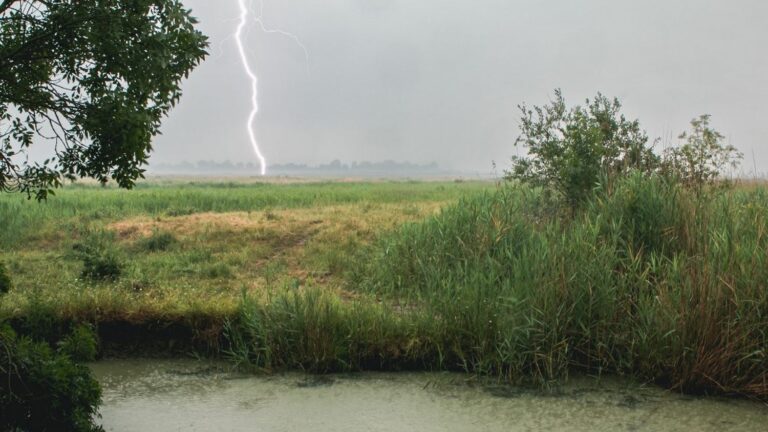 Seven departments in central France on orange alert for storms on Tuesday, only nine departments maintained on orange heatwave alert