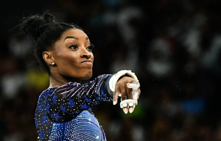 Simone Biles triumphs in all-around competition