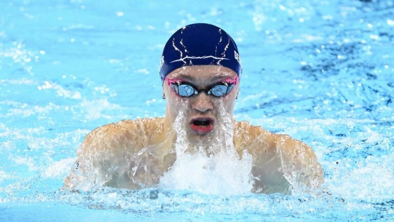 Swimmer Hector Denayer wins silver medal in the 100m breaststroke