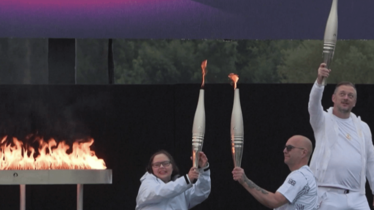 The flame was lit in Stoke Mandeville, the birthplace of the competition